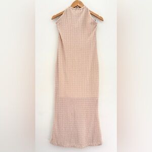 See You Monday Women's Large Halter Dress Y2K Boho Coastal Cowgirl Festival Maxi